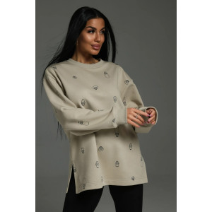 Свитшот женский "Зара" футер 3-х нитка петля (последний размер) бежевый 56-58 Свитшот женский "Зара" футер 3-х нитка петля (последний размер) бежевый 56-58