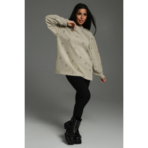 Свитшот женский "Зара" футер 3-х нитка петля (последний размер) бежевый 56-58 Свитшот женский "Зара" футер 3-х нитка петля (последний размер) бежевый 56-58