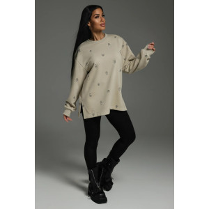 Свитшот женский "Зара" футер 3-х нитка петля (последний размер) бежевый 56-58 Свитшот женский "Зара" футер 3-х нитка петля (последний размер) бежевый 56-58