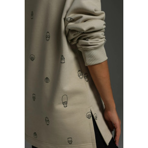 Свитшот женский "Зара" футер 3-х нитка петля (последний размер) бежевый 56-58 Свитшот женский "Зара" футер 3-х нитка петля (последний размер) бежевый 56-58