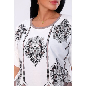 Костюм двойка женский №65015 кулирка (последний размер) бежевый 48,60