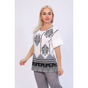 Костюм двойка женский №65015 кулирка (последний размер) серый 68