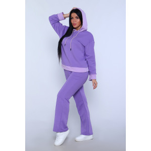 Костюм двойка женский №71088 футер 3-х нитка (последний размер) лиловый 46