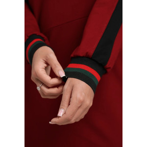 Платье женское "Дебора" футер 2-х нитка с лайкрой пенье (последний размер) бордо 44-46