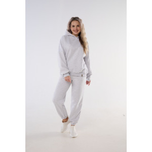Костюм двойка женский КСЖТ футер 3-х нитка с начесом (последний размер) светло-серый 48-50