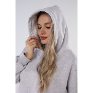 Костюм двойка женский КСЖТ футер 3-х нитка с начесом (последний размер) светло-серый 48-50