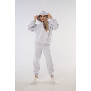 Костюм двойка женский КСЖТ футер 3-х нитка с начесом (последний размер) светло-серый 48-50