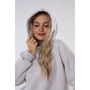 Костюм двойка женский КСЖТ футер 3-х нитка с начесом (последний размер) светло-серый 48-50