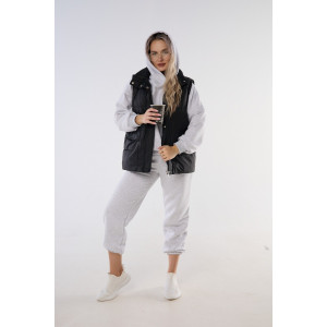 Костюм двойка женский КСЖТ футер 3-х нитка с начесом (последний размер) светло-серый 48-50