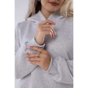 Костюм двойка женский КСЖТ футер 3-х нитка с начесом (последний размер) светло-серый 48-50