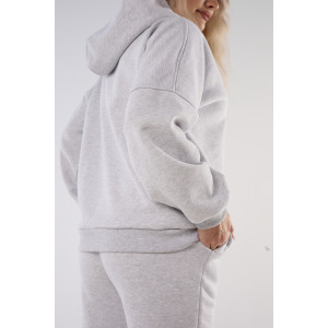 Костюм двойка женский КСЖТ футер 3-х нитка с начесом (последний размер) светло-серый 48-50