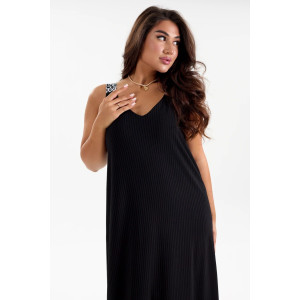 Сарафан женский "Барбара" кашкорсе лапша (последний размер) черный 58-60