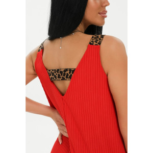 Сарафан женский "Барбара" кашкорсе лапша (последний размер) красный 58-60