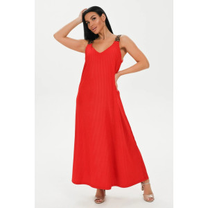 Сарафан женский "Барбара" кашкорсе лапша (последний размер) красный 58-60