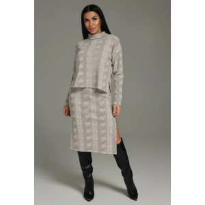 Костюм двойка женский "Кортни" кашкорсе (последний размер) мокко 50