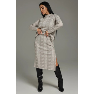 Костюм двойка женский "Кортни" кашкорсе (последний размер) мокко 50