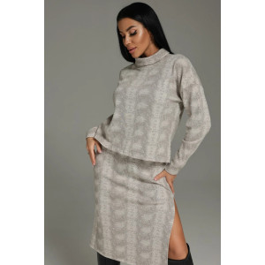 Костюм двойка женский "Кортни" кашкорсе (последний размер) мокко 50