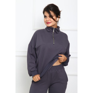 Костюм двойка женский "Ритм" футер (последний размер) серый 48,50