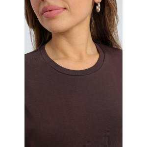 Костюм двойка женский №26006 кулирка (последний размер) темно-коричневый 58