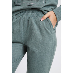 Костюм двойка женский №65080 футер 2-х нитка (последний размер) ментол 62