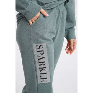 Костюм двойка женский №65080 футер 2-х нитка (последний размер) ментол 62