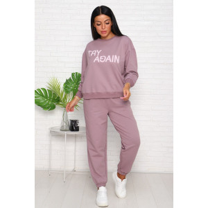 Костюм двойка женский "Старт" трикотаж (последний размер) розовый 58