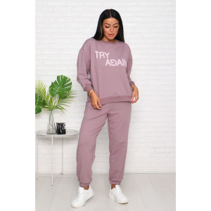 Костюм двойка женский "Старт" трикотаж (последний размер) розовый 58