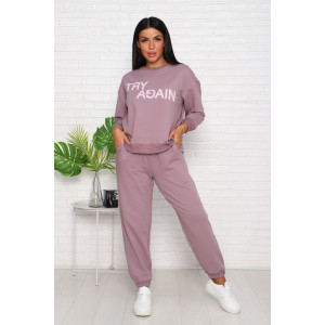 Костюм двойка женский "Старт" трикотаж (последний размер) розовый 58