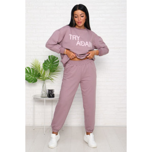 Костюм двойка женский "Старт" трикотаж (последний размер) розовый 58