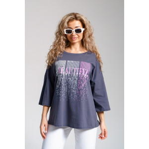 Футболка женская 897 кулирка (последний размер) серый 48