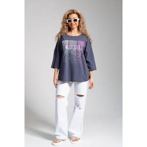 Футболка женская 897 кулирка (последний размер) серый 48