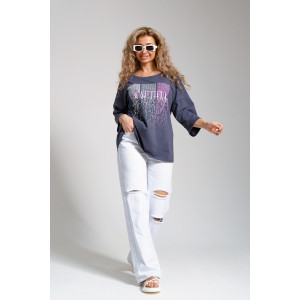 Футболка женская 897 кулирка (последний размер) серый 48