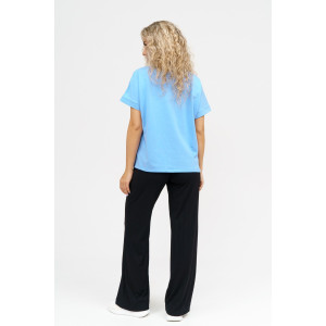 Футболка женская 951 кулирка с лайкрой пенье (последний размер) голубой 62