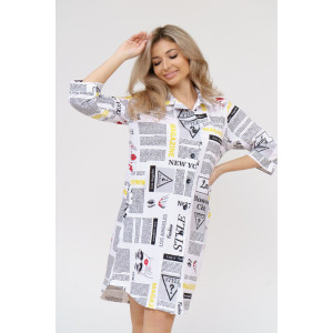 Халат женский 433 кулирка (последний размер) газета 54