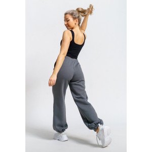 Брюки женские 981 футер 3-х нитка с начёсом пенье (последний размер) серый 48