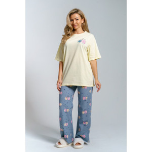 Пижама женская 961 кулирка (последний размер) желтый 48,56