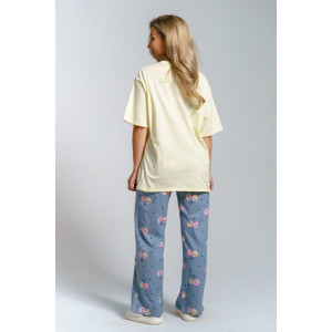 Пижама женская 961 кулирка (последний размер) желтый 48,56