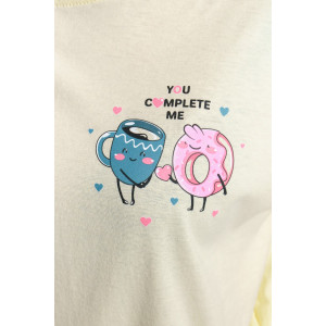 Пижама женская 961 кулирка (последний размер) желтый 48,56