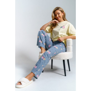 Пижама женская 961 кулирка (последний размер) желтый 48,56