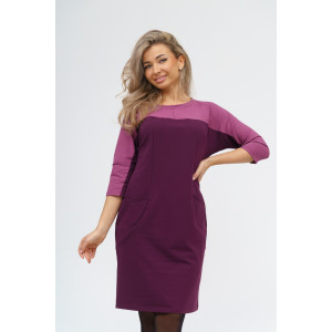 Платье женское 790 футер с лайкрой (последний размер) винный 46,50,58 Платье женское 790 футер с лайкрой (последний размер) винный 46,50,58