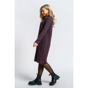 Платье женское 854 футер 2-х нитка с лайкрой (последний размер) шоколад 52 Платье женское 854 футер 2-х нитка с лайкрой (последний размер) шоколад 52