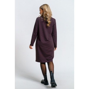 Платье женское 854 футер 2-х нитка с лайкрой (последний размер) шоколад 52 Платье женское 854 футер 2-х нитка с лайкрой (последний размер) шоколад 52