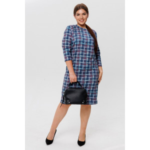 Платье женское П188 футер с лайкрой (последний размер) синий 60