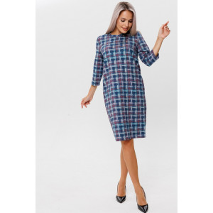 Платье женское П188 футер с лайкрой (последний размер) синий 60