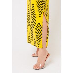 Платье женское П197 кулирка (последний размер) желтый 52