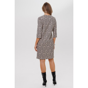 Платье женское П199 футер с лайкрой (последний размер) бежевый 48