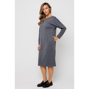 Платье женское П198 евроангора (последний размер) серый 52