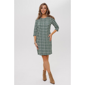 Платье женское П200 футер 2-х нитка петля пенье (последний размер) зеленый 56