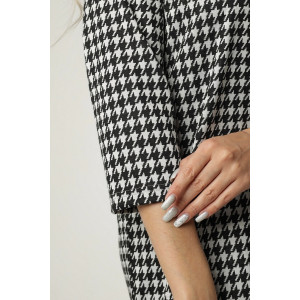 Платье женское П-176 жаккард принт (последний размер) белая лапка 46