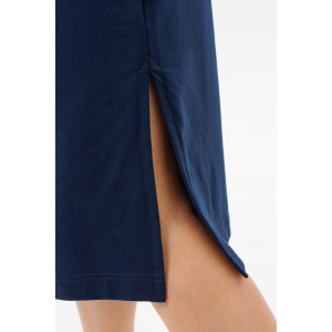 Платье женское П178 футер 2-х нитка пенье (последний размер) темно-синий 48